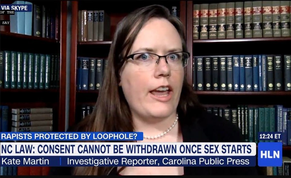 Kate Martin speaking on HLN about a North Carolina sexual consent law